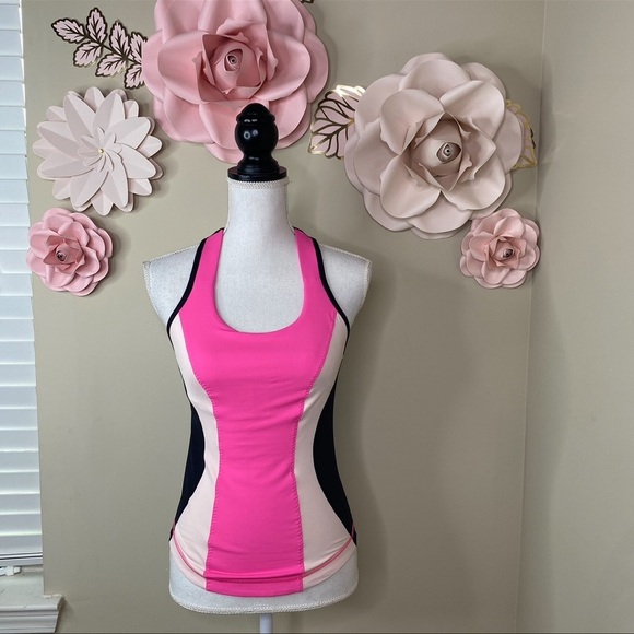 lululemon athletica Tops - Lululemon racker back tank pink and black